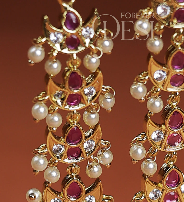 Chandramala Jhumar - Ear-Support Earrings