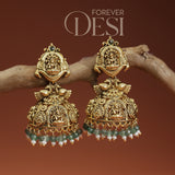 Lakshmi Mayur Jhumka Earrings