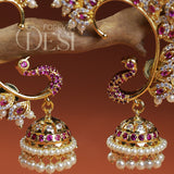 Mayur Pankh Jhumka Earcuff / मयूर पंख
