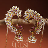 Mayur Pankh Jhumka Earcuff / मयूर पंख