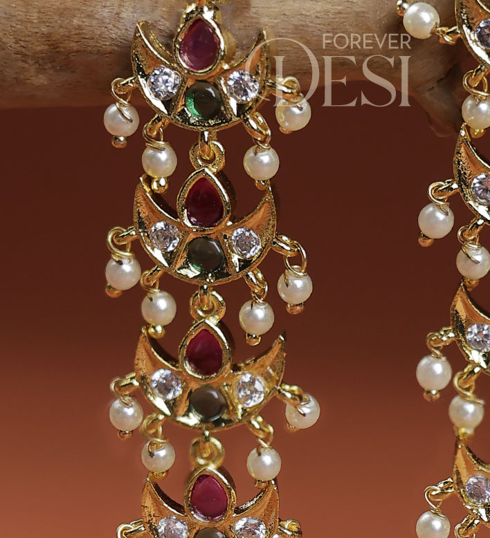 Chandramala Jhumar - Ear-Support Earrings