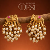 Gaj Draksha Stud Earrings गज द्राक्षा Moti