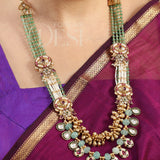Meenakari Lata Haar Set - Green