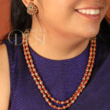 Pinjra Povla Necklace Set — Double Layer