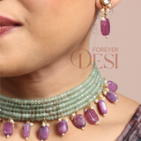 Mint Ratna Gemstone Choker Set