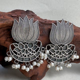 Lotus Pearl Jhumkas
