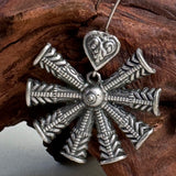Spiral Wheel Oxidized Earrings