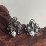 Ganesha Pearl Studs