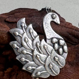 Peacock Feather Oxidized Studs