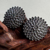 Floral Oxidized Studs