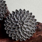 Floral Oxidized Studs